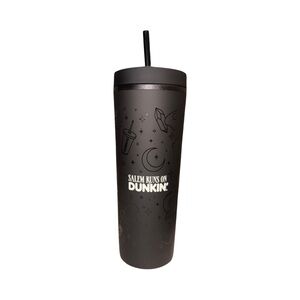 Dunkin' Black Tumbler with Straw